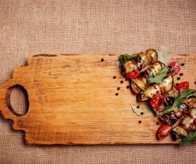 Eggplant meat roll Stock Photo 03