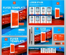 Electronic product flyer template vector 01