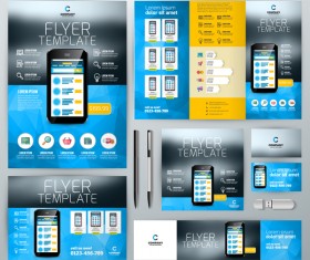 Electronic product flyer template vector 02