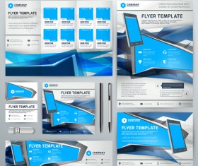 Electronic product flyer template vector 03