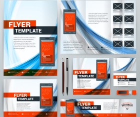 Electronic product flyer template vector 04