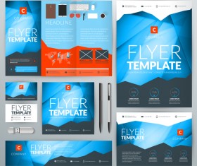 Electronic product flyer template vector 05