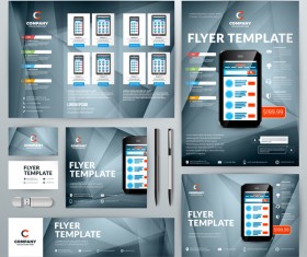 Electronic product flyer template vector 06