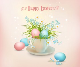 Elegant easter background design vectors 03