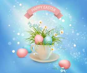 Elegant easter background design vectors 06