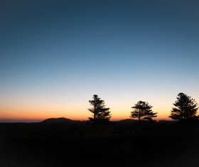 Empty dark sunset scene Stock Photo