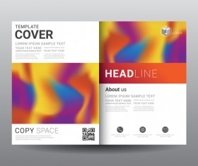 Fashion cover template for magazine with brochure vector 01