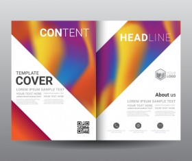 Fashion cover template for magazine with brochure vector 03