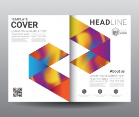 Fashion cover template for magazine with brochure vector 04