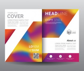 Fashion cover template for magazine with brochure vector 15