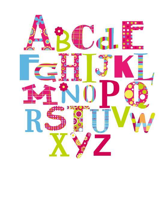 Fashion floral alphabet vector