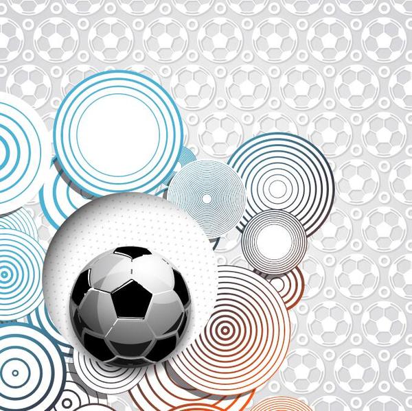 Fashion foodball background with soccer seamless pattern vector