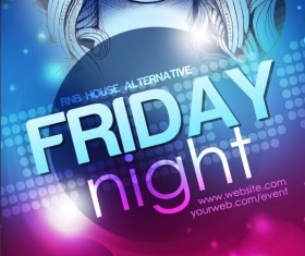 Fashion music party flyer template vectors 02