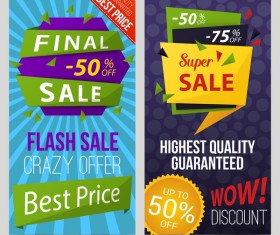 Final sale with super sale banner vector
