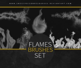Flames Photoshop Brushes set