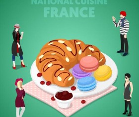 France cuisine vector design