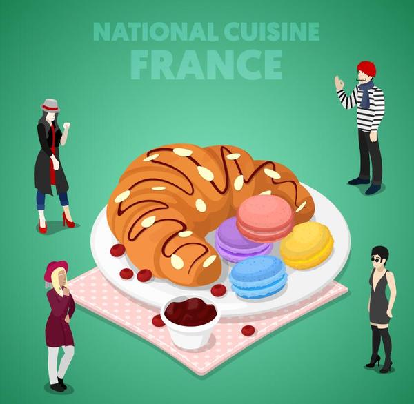France cuisine vector design
