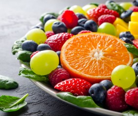 Fresh fruit platter Stock Photo 01