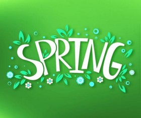 Fresh spring background art vector