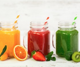 Fresh squeezed fruit juice Stock Photo 01