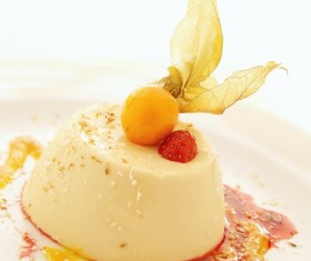 Fruit Panna cotta Stock Photo 01