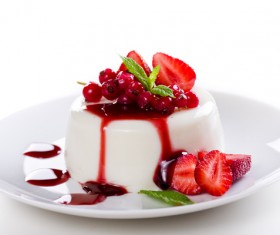 Fruit Panna cotta Stock Photo 02