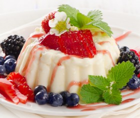 Fruit Panna cotta Stock Photo 03