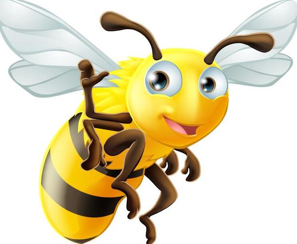 Funny cartoon bee vectors