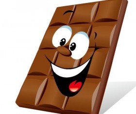 Funny cartoon chocolate design vector 01