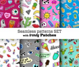 Funny seamless pattern vector material 01