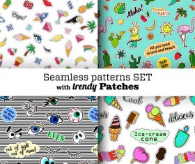 Funny seamless pattern vector material 02