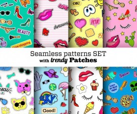 Funny seamless pattern vector material 03