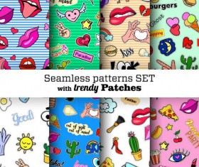 Funny seamless pattern vector material 06