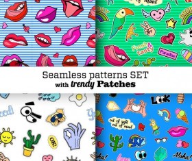 Funny seamless pattern vector material 07
