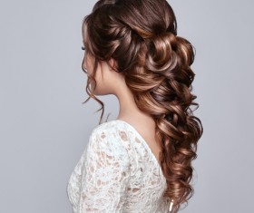 Girl with elegant and shiny hairstyle Stock Photo 01