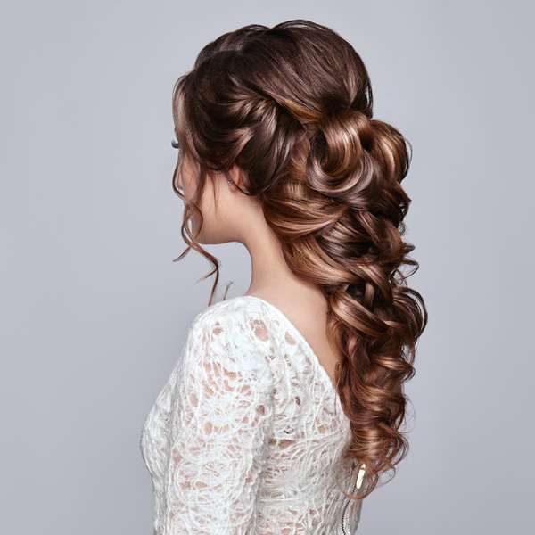 Girl with elegant and shiny hairstyle Stock Photo 01