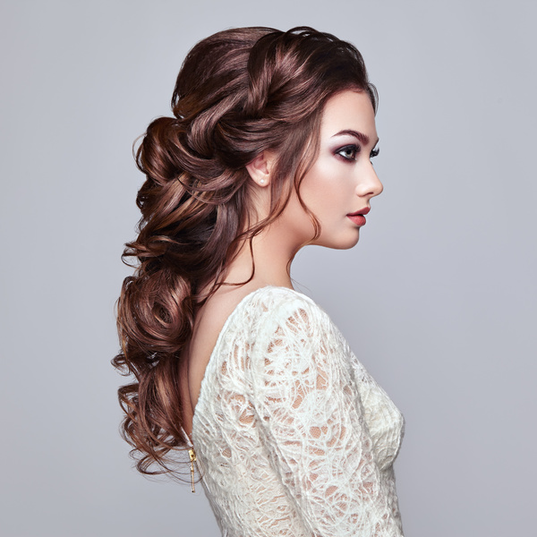 Girl with elegant and shiny hairstyle Stock Photo 03