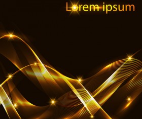 Gold abstract wave vector background illustration 01