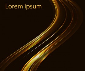 Gold abstract wave vector background illustration 05