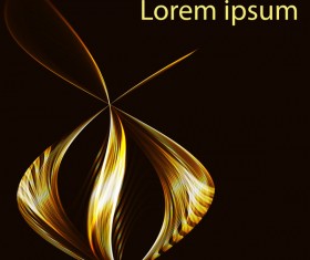 Gold abstract wave vector background illustration 06