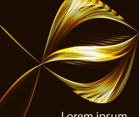 Gold abstract wave vector background illustration 07