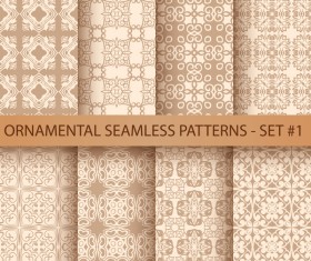 Golden ornament seamless pattern vector 01