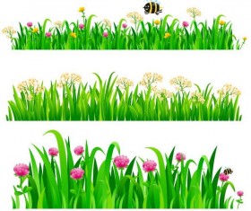 Grass border vectors illustration