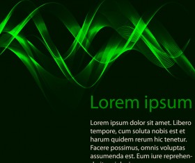Green wave vector background illustration
