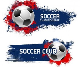 Grunge football banner template vector