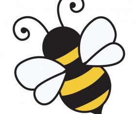 Hand drawn cartoon bee vectors