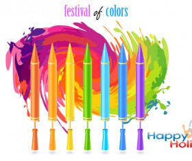 Happy holi festvial color abstract vector 11