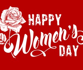 Happy womens day flower background vector 01