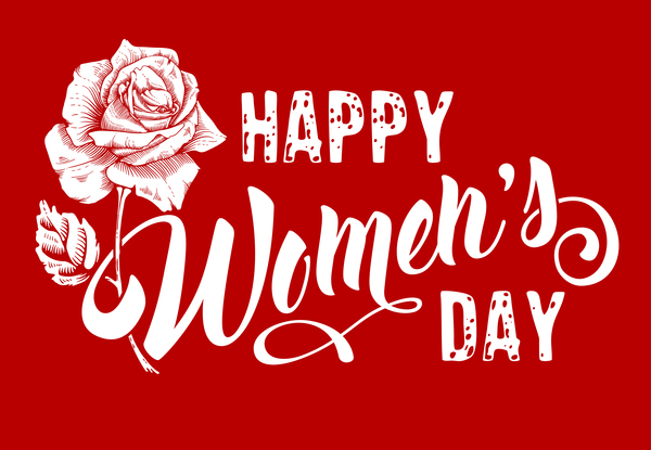Happy womens day flower background vector 01