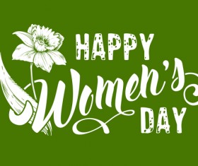 Happy womens day flower background vector 02